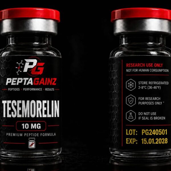 Tesamorelin 10 mg flacon PeptaGainz